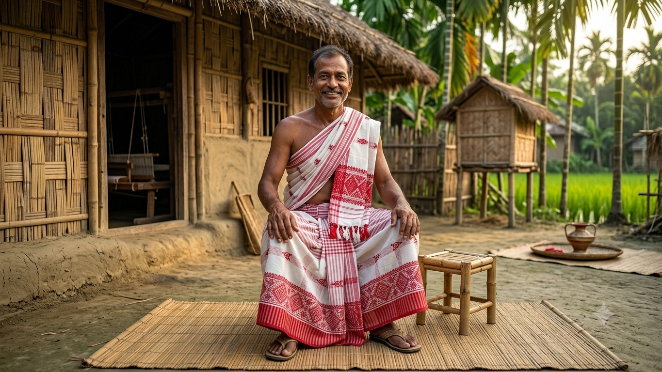 Premium Red Traditional Lungi