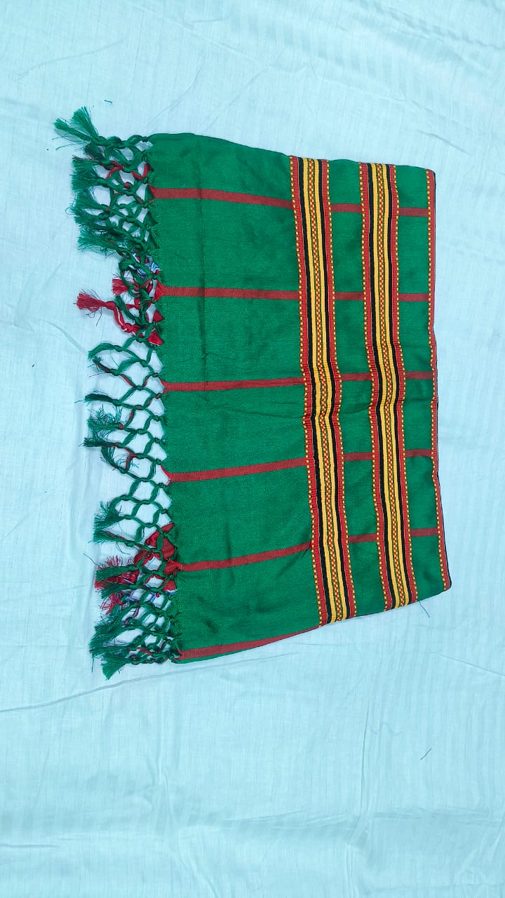 Santali Panchi Mix Saree – Green &amp;amp;amp;amp; Pink
