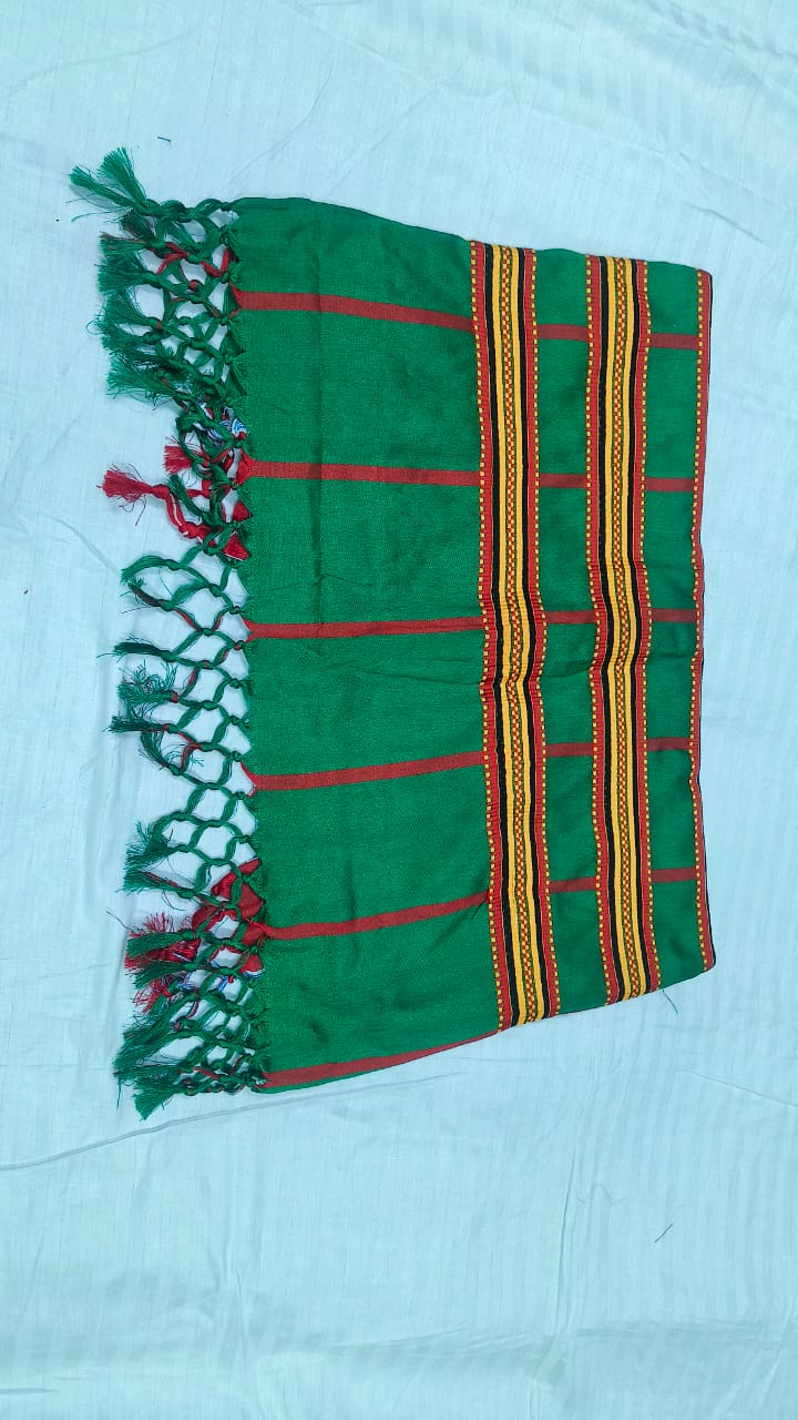 Santali Panchi Mix Saree – Green &amp;amp;amp;amp; Pink