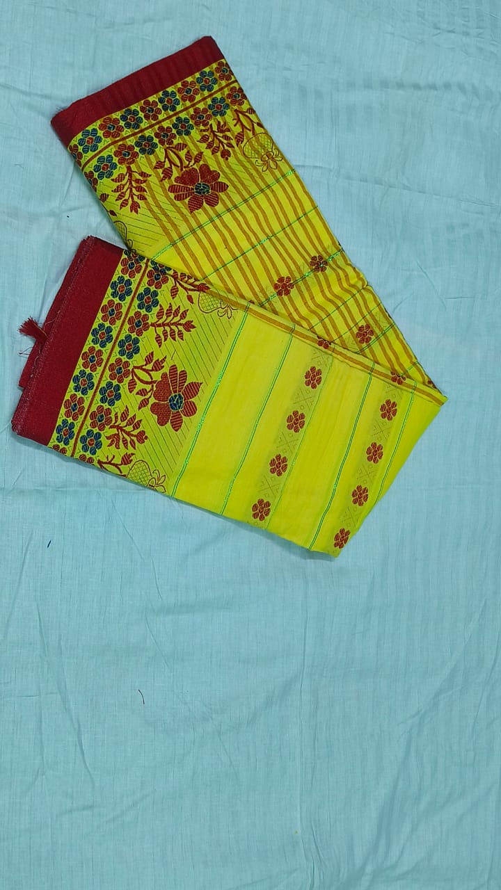 JTM Yellow Traditional Saree