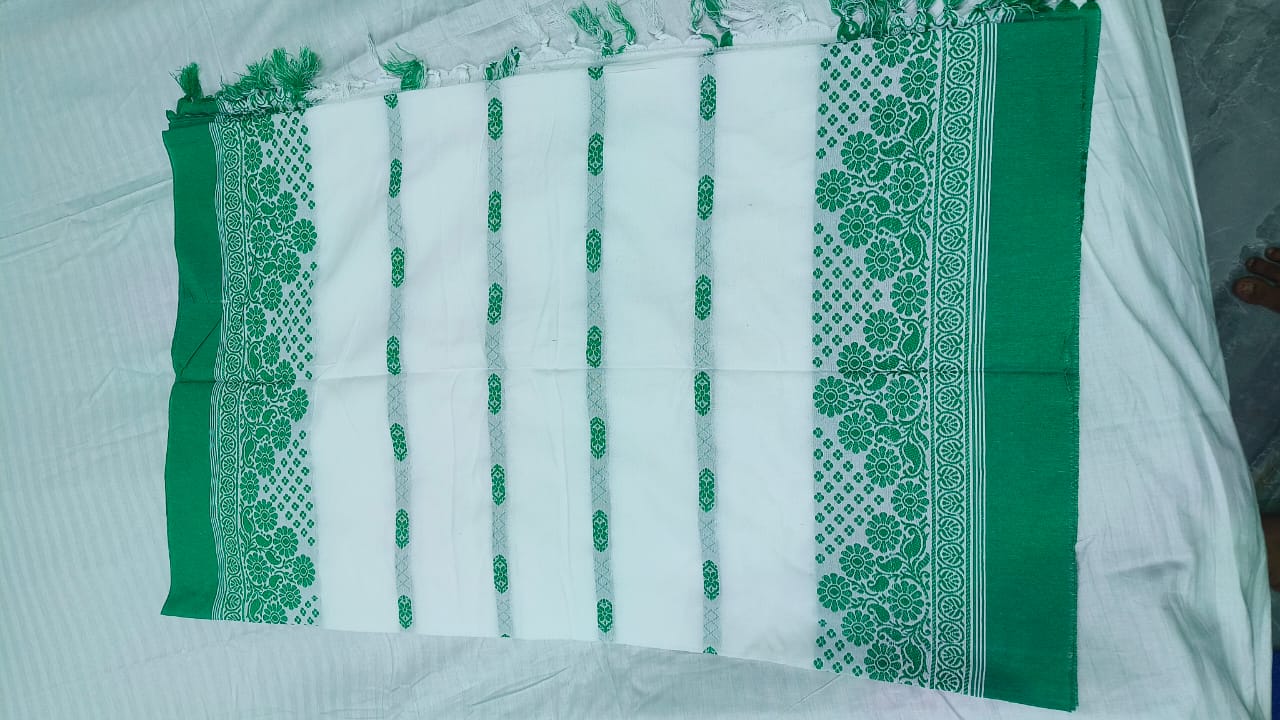 Cotton Mix Green Saree