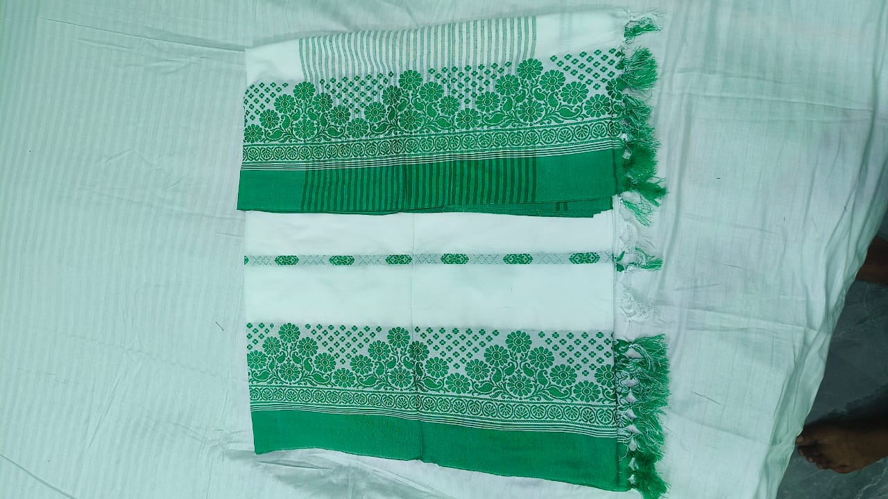 Cotton Mix Green Saree